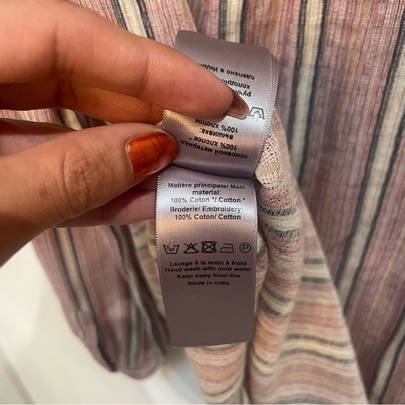 Zadig & Voltaire Pink Striped Blouse with Embellishments - Picture 11 of 11